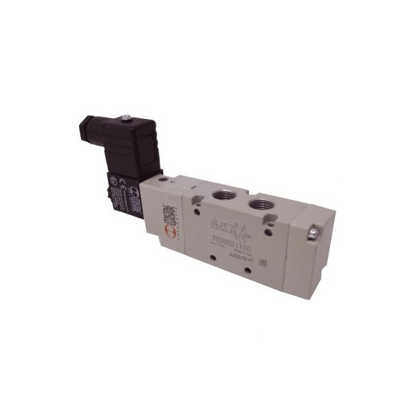 Distributeur pneumatique commande électrique 1/4 5/2 monostable 110Vac 3,5VA Metal Work