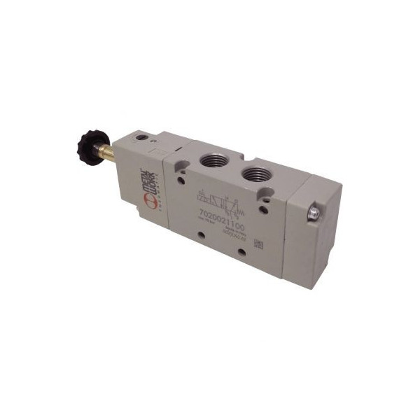 Distributeur pneumatique commande électrique 1/2 3/2 solénoïde simple NC - Aignep