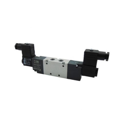 Distributeur pneumatique commande électrique 1/4 5/2 bistable 110 Vac BASIC - Metal Work