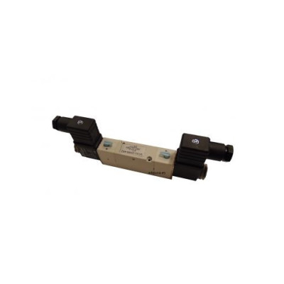 Distributeur pneumatique commande électrique 1/4 5/2 bistable 24 Vdc sur plaque - Mindman