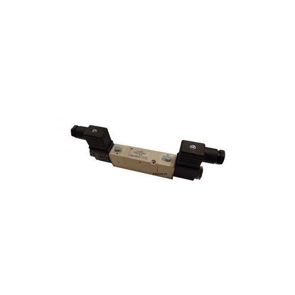 Distributeur pneumatique commande électrique 1/4 5/2 bistable 24 Vdc sur plaque - Mindman