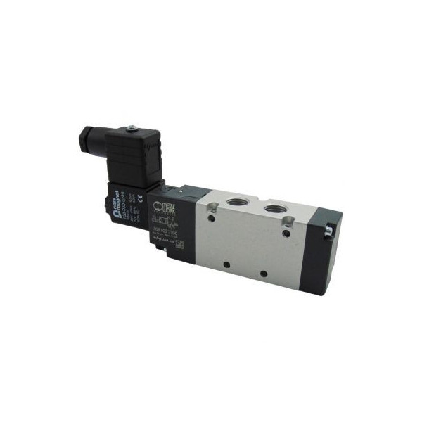 Distributeur pneumatique commande électrique 1/2 5 voies 3 positions centres d échappement  24Vac 5W - Metal Work