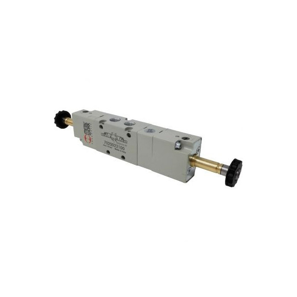 Distributeur pneumatique commande électrique 1/4 5/3 centres fermés sans bobine - Metal Work