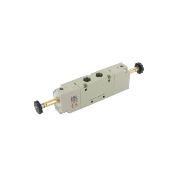 Distributeur pneumatique commande électrique double 1/4 3/2 voies assistée NC - Metal Work