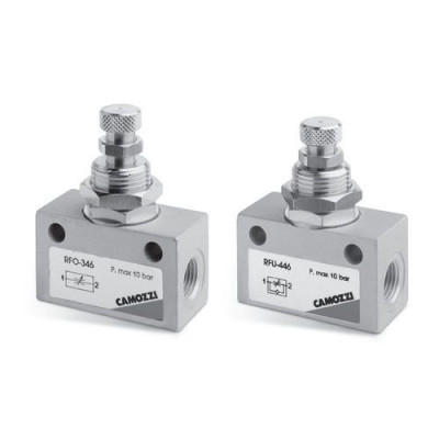 VANNE DE CONTRÔLE DE DÉBIT / À POINTEAU / POUR AIR / EN ALUMINIUM