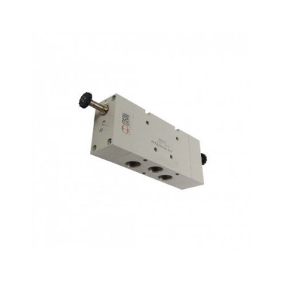 Distributeur pneumatique commande électrique 1/2 5 voies 3 positions centres de pression - Metal Work