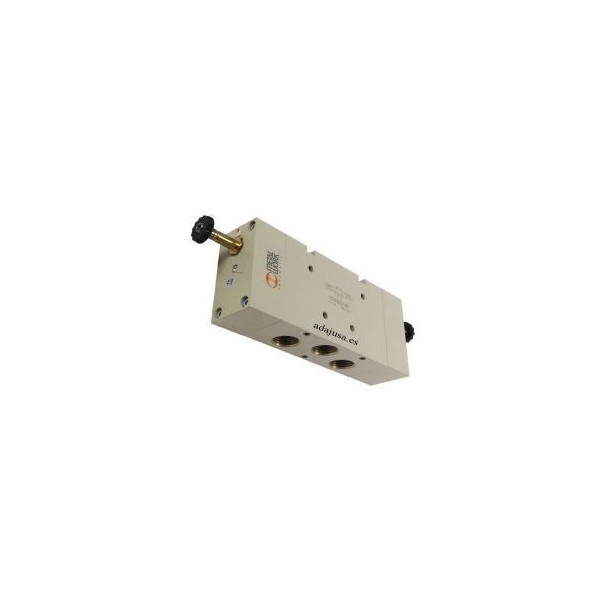 Distributeur pneumatique commande électrique 1/4 3 voies monostable NO 24Vdc - Mindman S.220