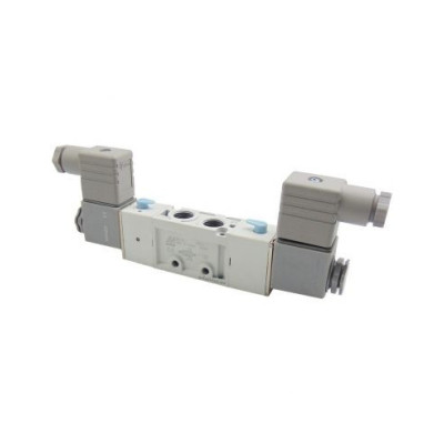 Distributeur pneumatique commande électrique 1/2 5 voies bistable 24Vdc - Mindman S.500
