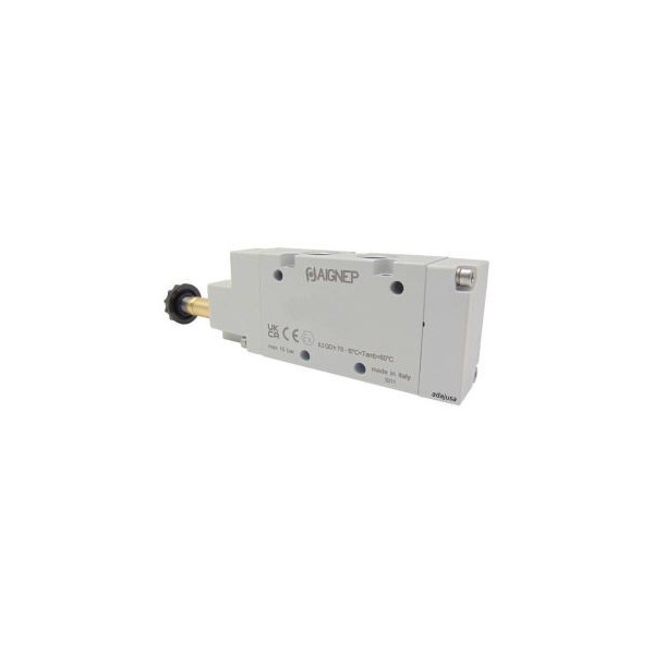 Distributeur pneumatique commande électrique 1/2 3/2 simple solénoïde NO - Aignep
