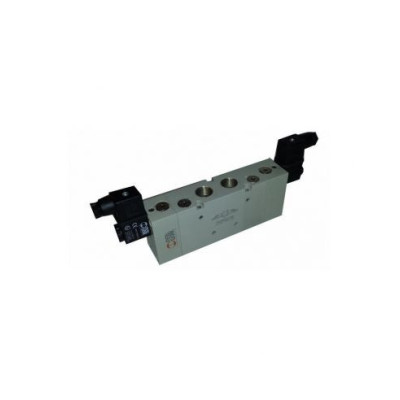 Distributeur pneumatique commande électrique 1/2 5 voies 3 positions assistée c.e 24Vdc 5W - Metal Work
