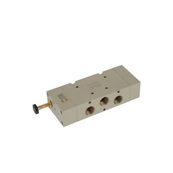Distributeur pneumatique commande électrique 1/4 5 voies monostable 24Vdc - Mindman S.260