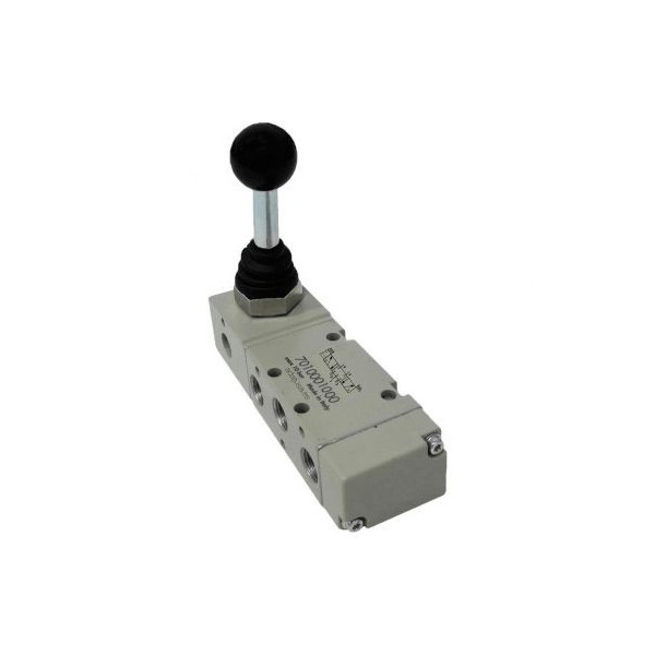 Distributeur pneumatique commande électrique 1/4 5/3 assistée centres fermés 110Vac - Metal Work