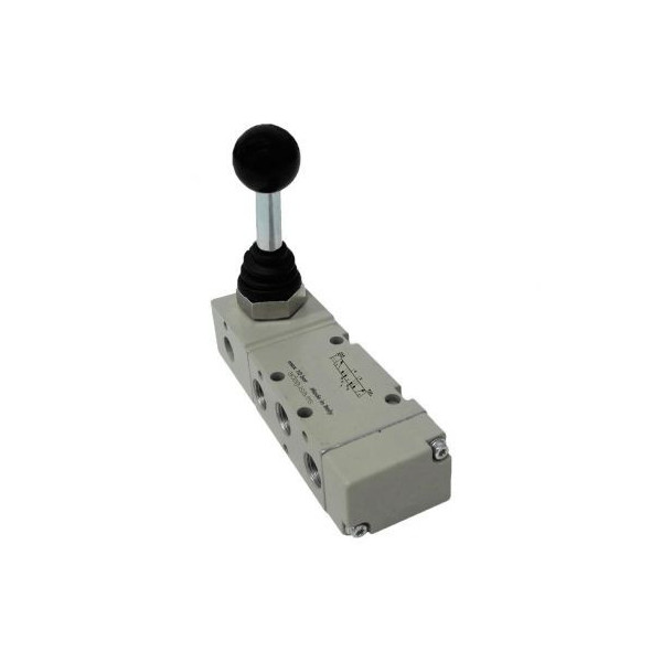 Distributeur pneumatique commande électrique 1/4 5/3 centres fermés sans bobine  - Metal Work