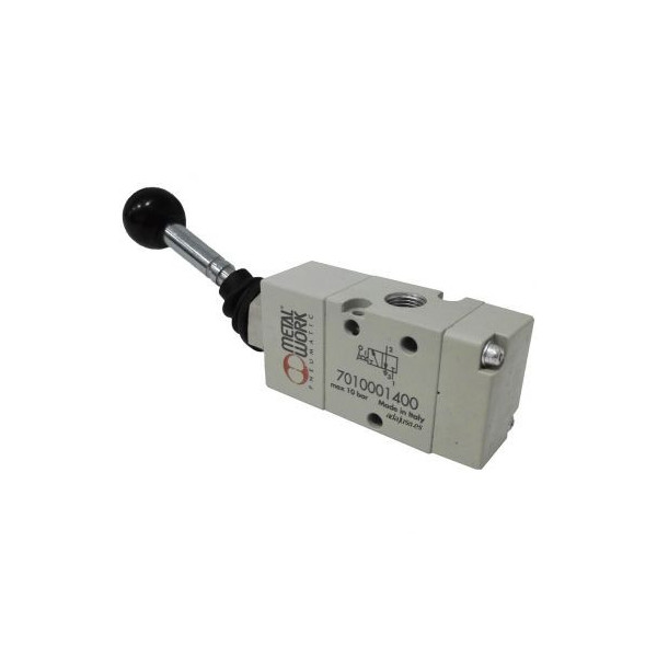Distributeur pneumatique commande électrique 1/4 5/3 échappement assisté fermetures 230Vac - Metal Work