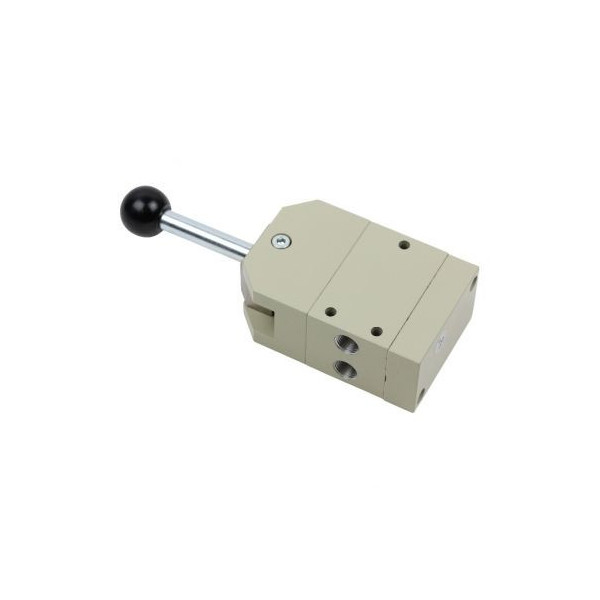 Distributeur pneumatique commande électrique 1/4 5/3 monostable centres ouverts - Aignep