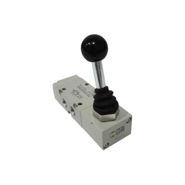 Distributeur pneumatique commande électrique double 1/4 3/2 voies assistée NC-NO - Metal Work