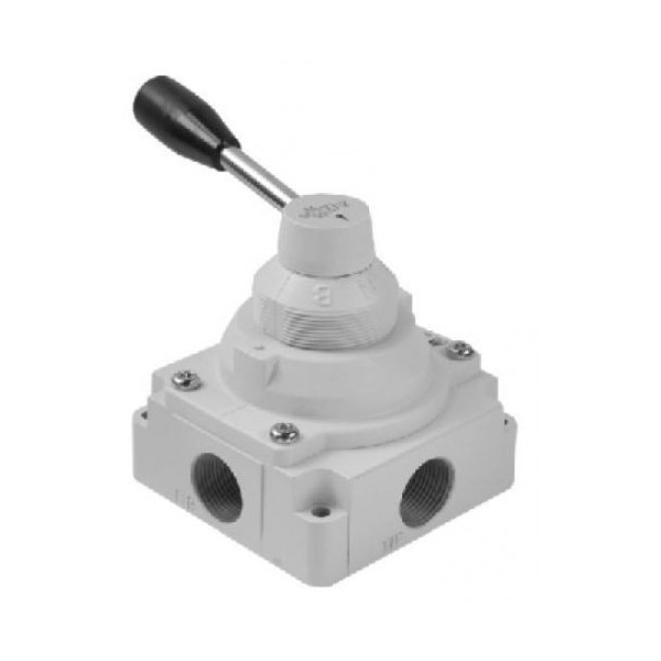 Distributeur 1/2 4/2 levier rotatif Taille 2 - Mindman