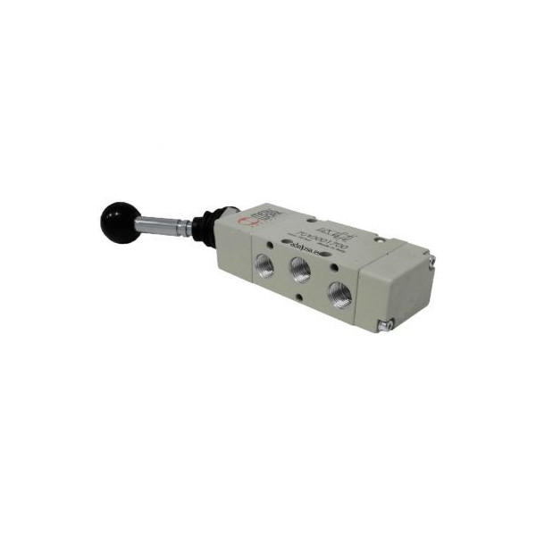Distributeur pneumatique commande électrique  1/8 5 voies monostable assisté  24Vac 3,5VA - Metal Work
