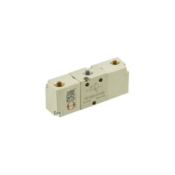Distributeur pneumatique commande électrique 1/8 3 voies monostable NO sans bobine - Metal Work