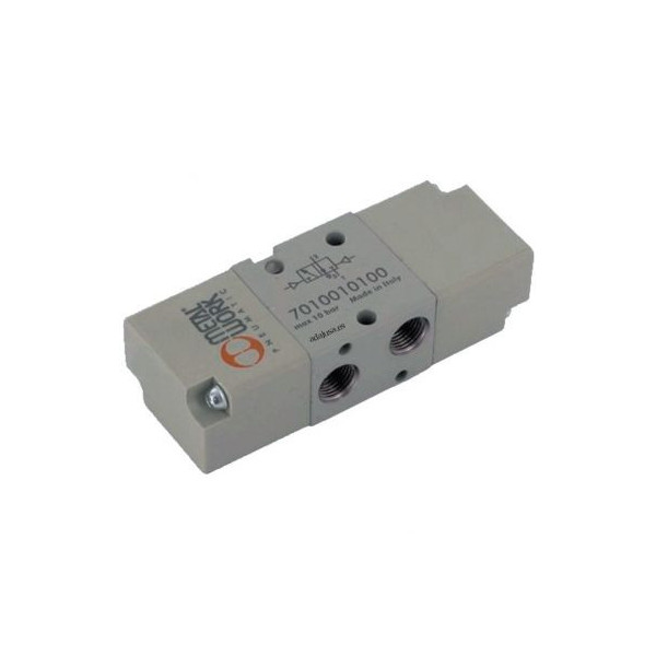 Distributeur pneumatique commande électrique 1/8 3 voies monostable sans bobine - Metal Work