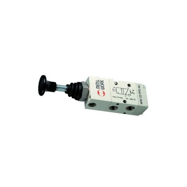 Distributeur pneumatique commande électrique 1/8 5 voies 3 positions centres presion 24Vac 3,5VA - Metal Work