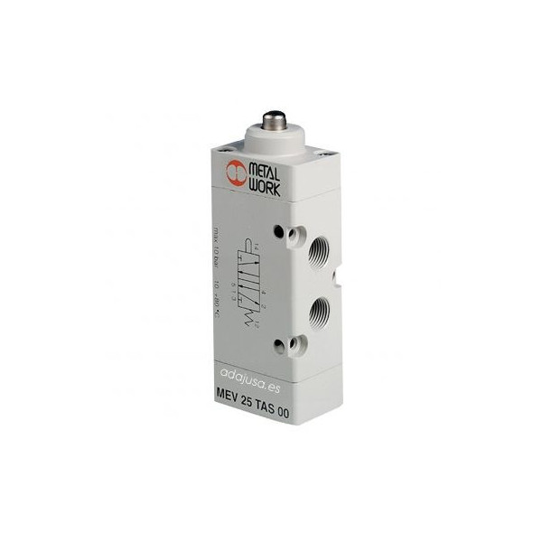 Distributeur pneumatique commande électrique 1/8 5 voies bistable assistée 110Vac 3,5VA - Metal Work