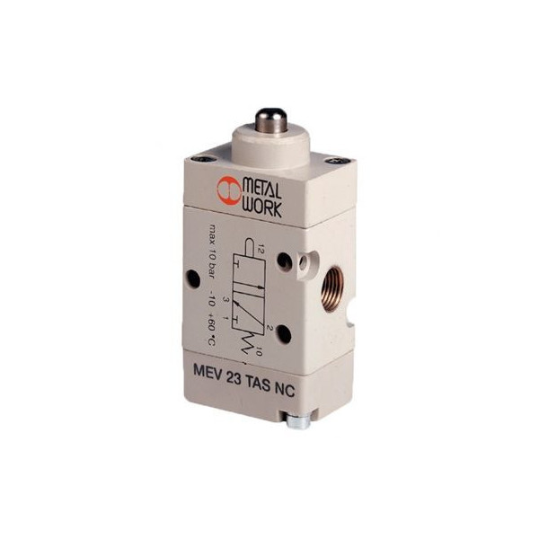 Distributeur pneumatique commande électrique 1/8 5 voies bistable assistée 24Vcc 2,5W - Metal Work