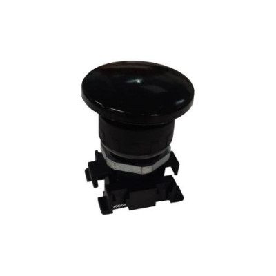 Bouton poussoir champignon noir - Aignep Bouton poussoir champignon noir - Aignep