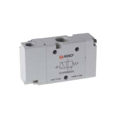 Distributeur pneumatique 1/8 3 voie monostable fermée NC - Aignep