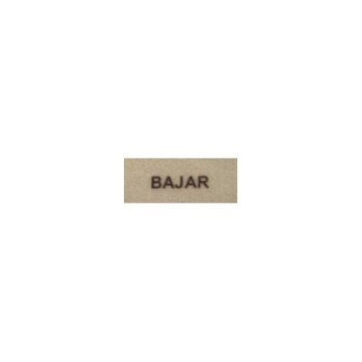 Etiquette "BAJAR"