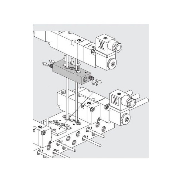 Distributeur pneumatique commande électrique 3/8 3 voies monostable NF 230 Vac - Metal Work
