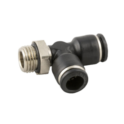 Raccord pneumatique enfichable coudé T G 3/8-10mm, IQS standard AIGNEP