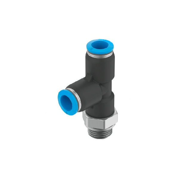 Raccord pneumatique enfichable coudé T G 1/2-8mm, IQS standard XCPC