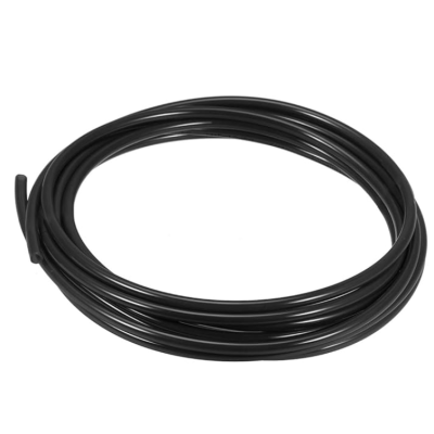 tuyau pneumatique flexible en polyuréthane 6 x 4 mm, noir