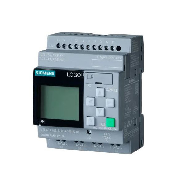 LOGO ! 24RCE, 8E 24V ca/cc, 4S relais, avec afficheur, Ethernet