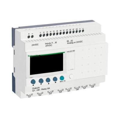 SR2B201BD - Zelio Logic - 20 E/S 24Vcc - horloge + afficheur SR2B20...