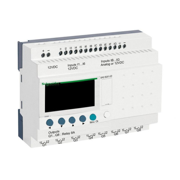 SR2B201JD - Zelio Logic - 20 E/S 12Vcc - horloge + afficheur