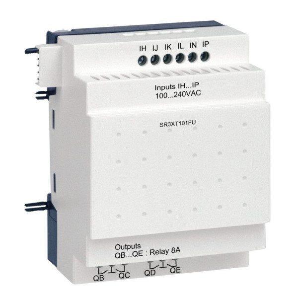 SR3XT101FU - Zelio Logic - module d'extension E/S TOR - 10 entrées/sorties - 100 à 240Vca