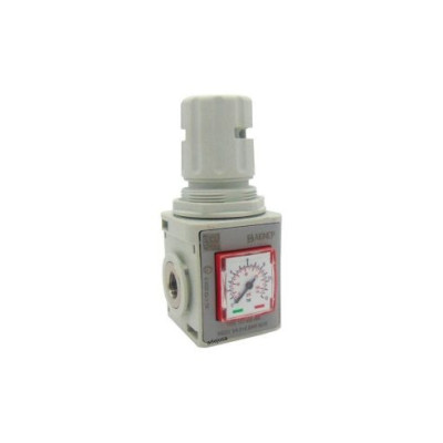 Régulateur manomètre avec fermeture manomètre 1/4 0-12 bar taille 1 FRL série EVO - Aignep