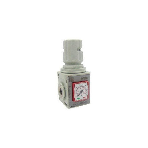 Régulateur manomètre avec fermeture manomètre 1/4 0-12 bar taille 1 FRL série EVO - Aignep