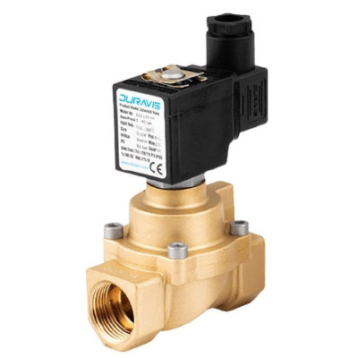 Electrovanne laiton  1/4 2/2  normalement ouvert 12V DC 6,5W D.2,5