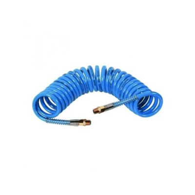 Tuyau spirale en polyuréthane 1/4 5,5x8  2,5 mètres borne droite avec raccords - Mebra