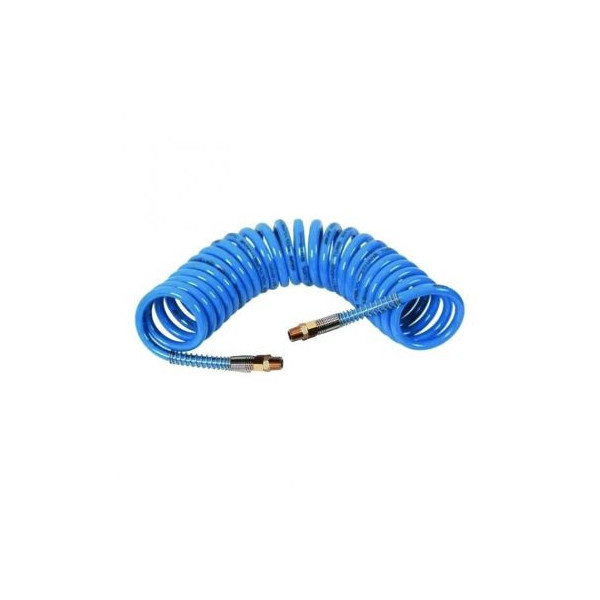 Tuyau spirale en polyuréthane 1/4 5,5x8  2,5 mètres borne droite avec raccords - Mebra