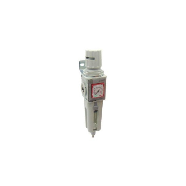 Filtre régulateur 3/8 0-8 bar complet purge semi-automatique taille 2 FRL série EVO - Aignep