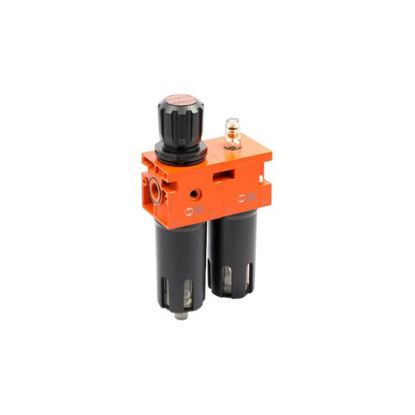 Groupe filtre pneumatique 1/4 regulation 0-8 bar purge semi-automatique série New Deal - Metal Work