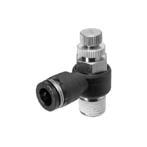 limiteur de débit 1/4 tuyau 8 unidirectionnel orientable
