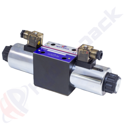 Distributeur hydraulique commande électrique double bobine NG10 (CETOP 5), RH10021 , 100 L/min, 12 V