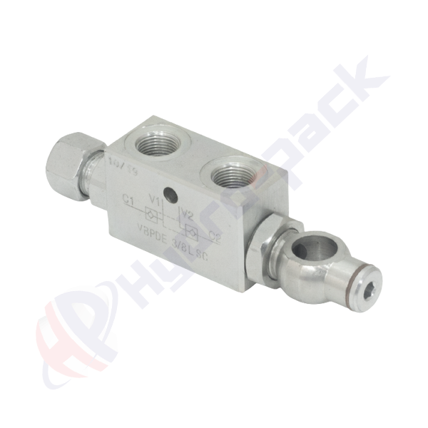 Clapet anti-retour piloté double, VBPDE L SC , 30 L/min, G 3/8" , VBPDE 3/8 L SC V0112