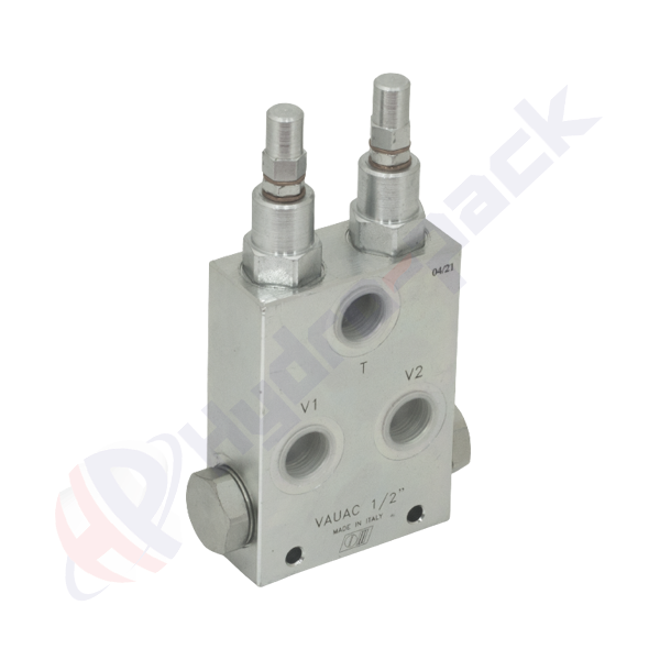 Soupape de décharge croisée, VAUAC , 70 L/min, G 1/2" , 80-300 bar, VAUAC 1/2 80-300 bar V0508/300