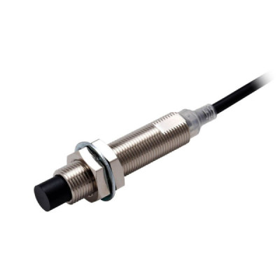 Détecteur de proximité inductif, laiton nickelé, à corps long, M12, non blindé, 10 mm, DC, 3 fils, PNP NO, IO-Link COM3, 2 m pré